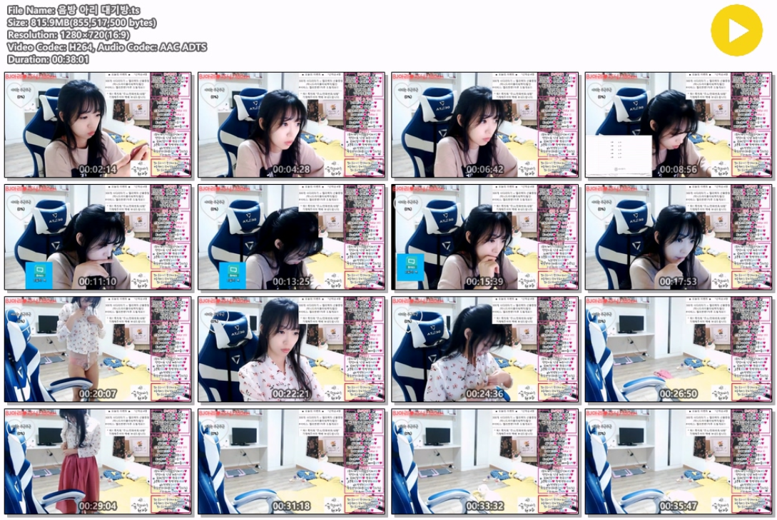 음방 아리 대기방 (방송전테스트) 망사팬티속 보지털/가슴노출 미리보기 4