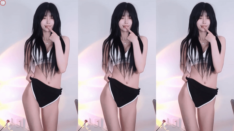 최솜이_치골 보여주면서 댄스 [18개리액션모음] 방종 미리보기 1