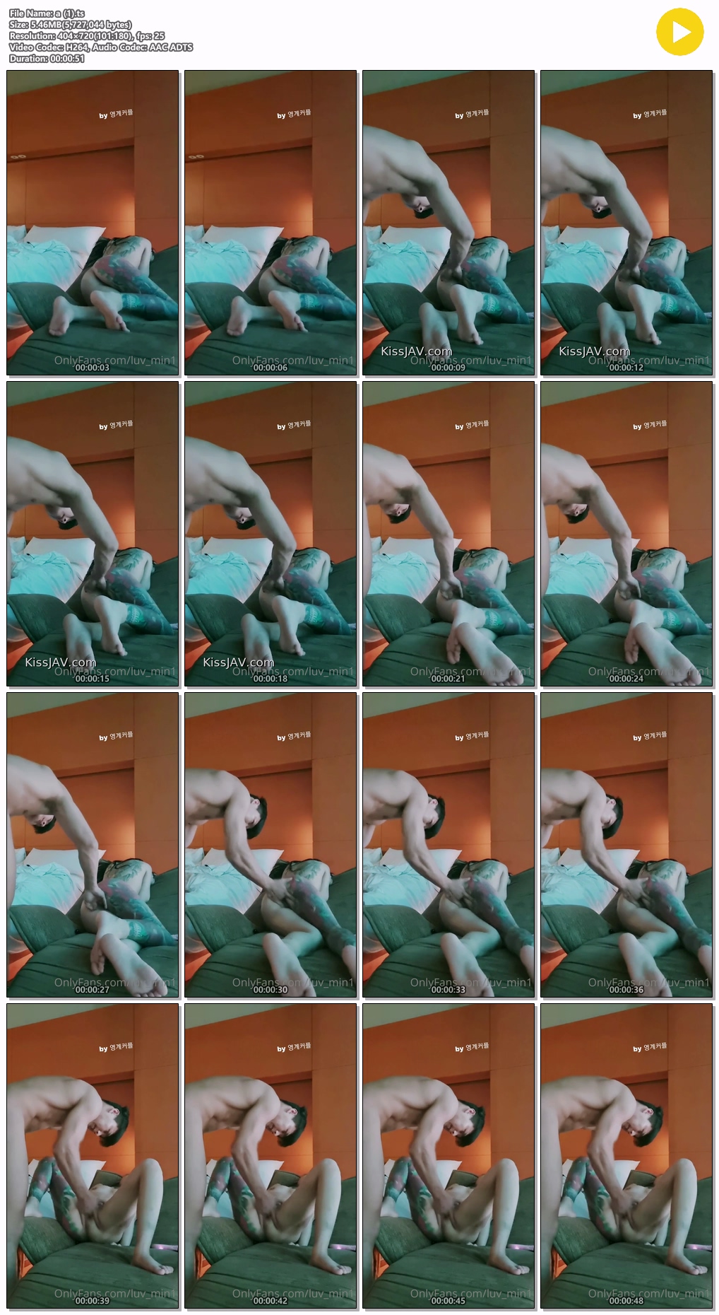 영계커플 온리팬즈 _ [등판 타투녀] 영상 3개 [얼공] 미리보기 9