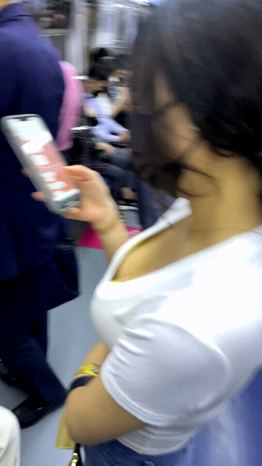 지하철 가슴골 신작 얼공/노모자이크 3名 미리보기 3