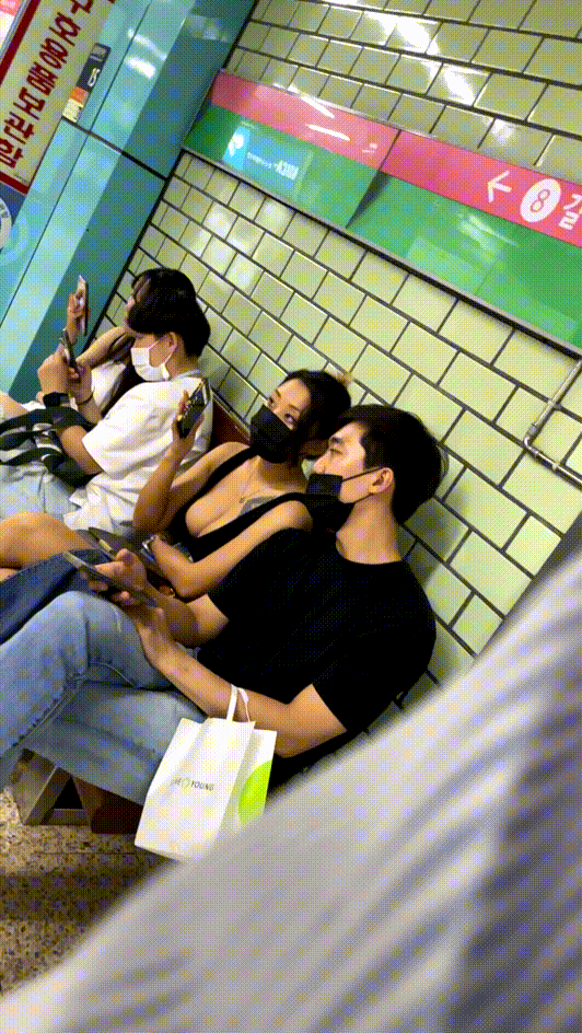 지하철 가슴골 신작 얼공/노모자이크 3名 미리보기 6