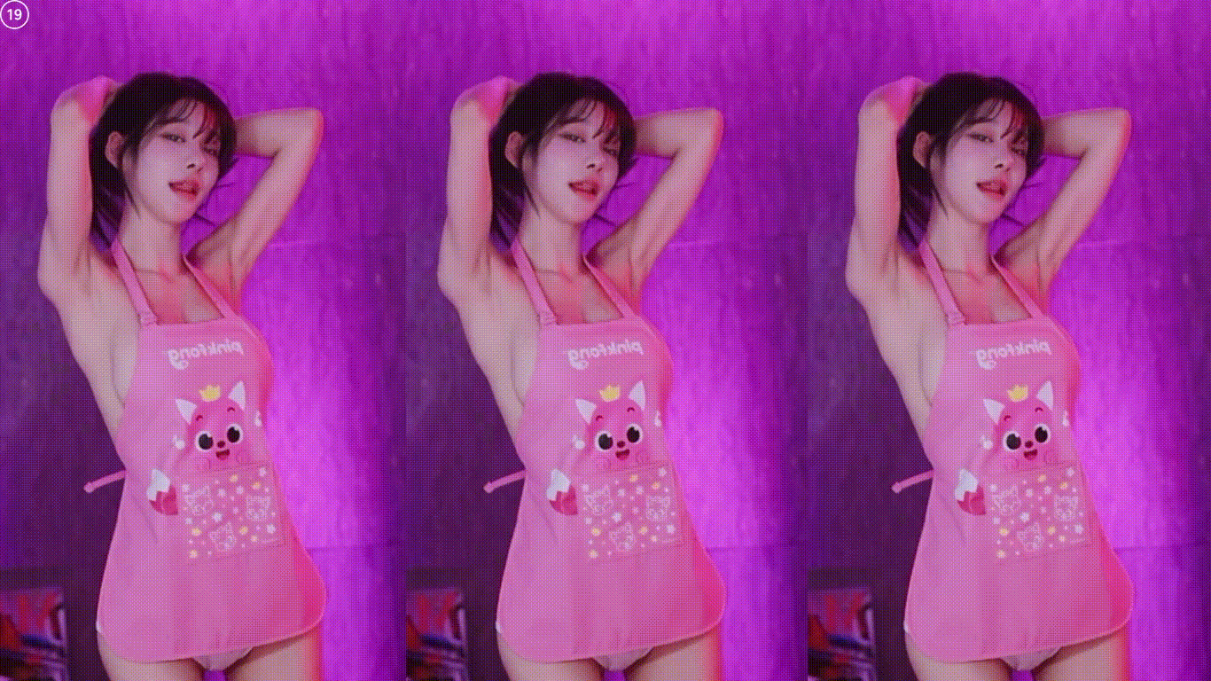 갓세희 godsehee_2025.02.14 핑크퐁 앞치마 리액션 미리보기 3