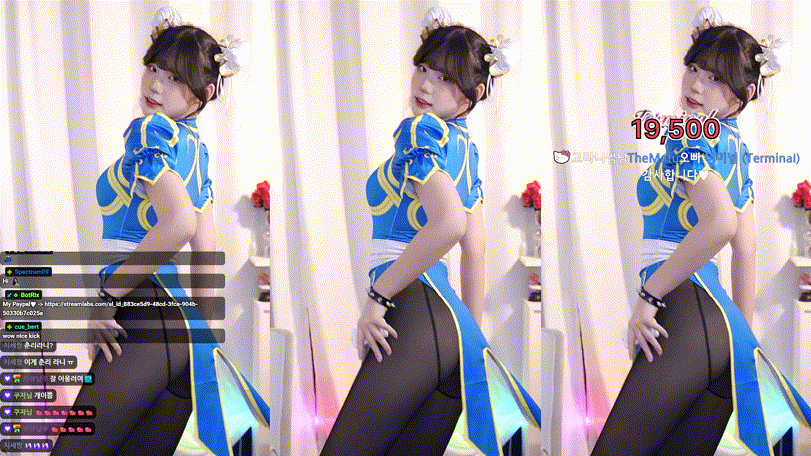 고라니율 2025.02.07 춘리복장 리액션 미리보기 6