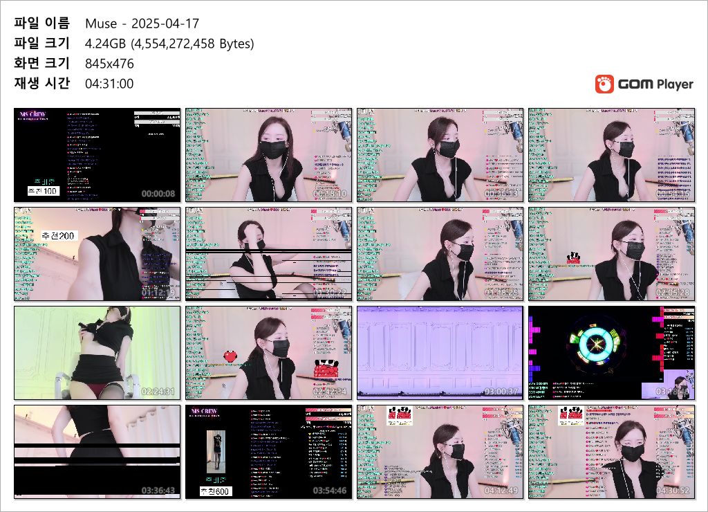 MS크루_MUSE 2025.04.17 오늘자 [4시간31분] 4.24G 미리보기 6