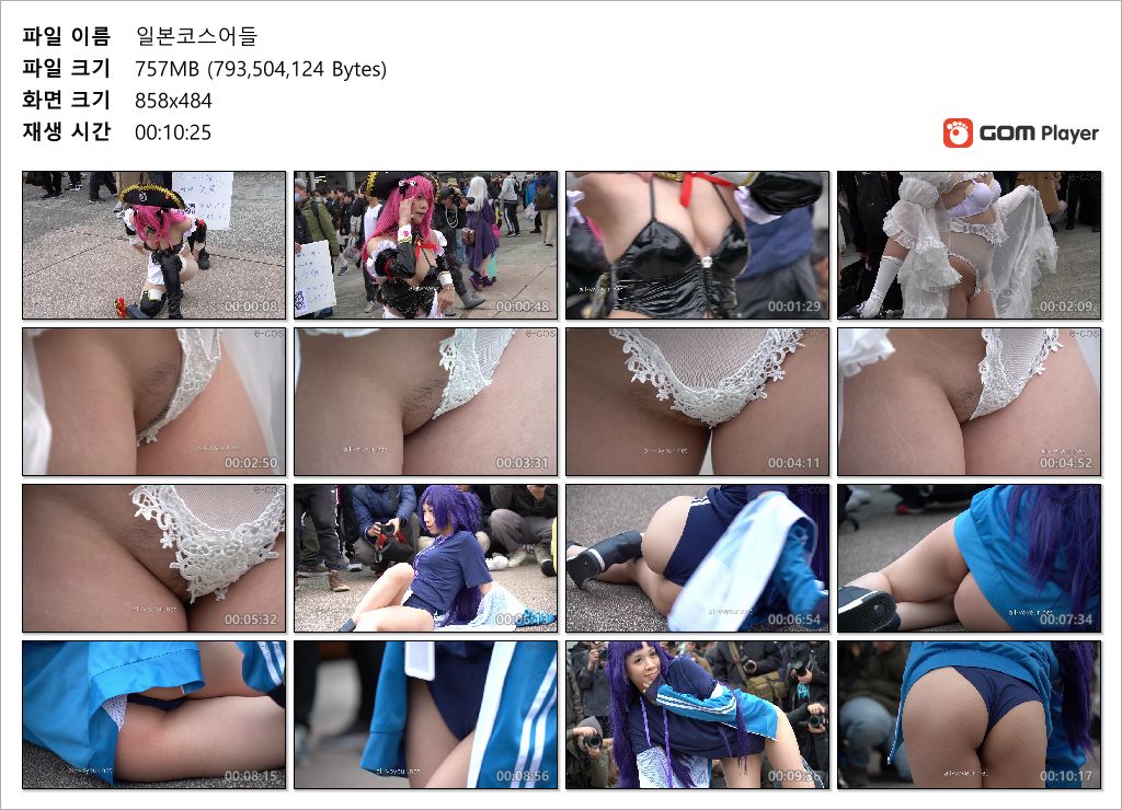 일본코스어들 [보지털노출] + 해수욕장 고화질 사진 미리보기 10