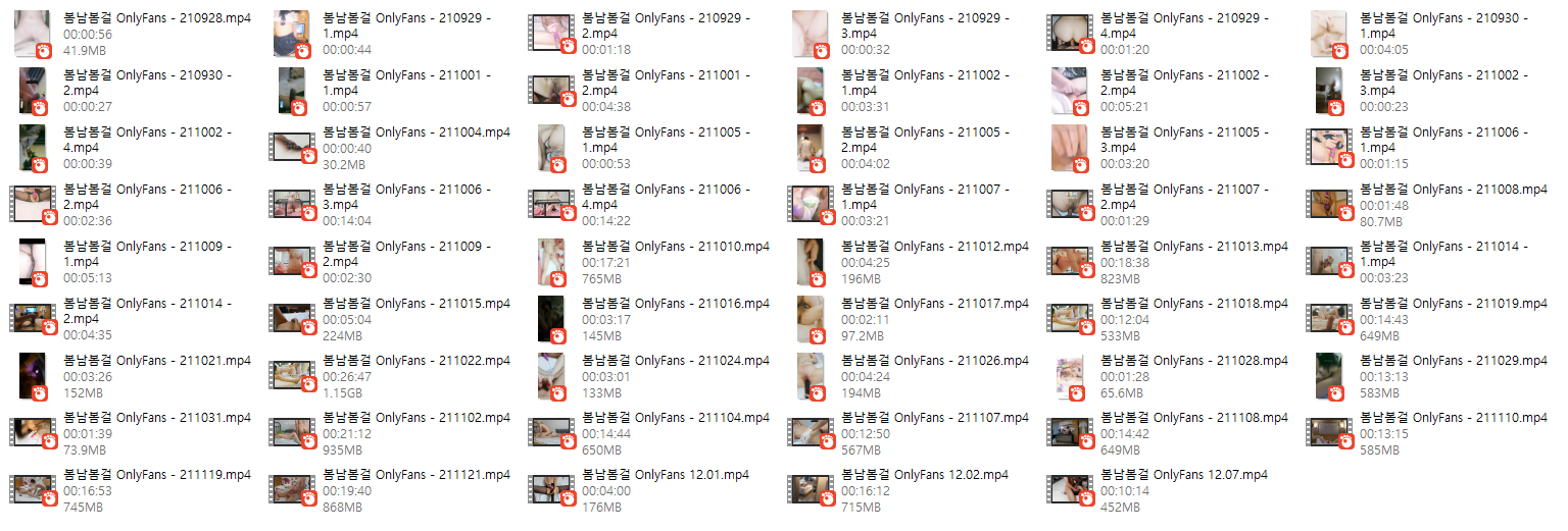 봄날봄걸 ☆ 온리팬스 53개파일_15.7기가 미리보기 3