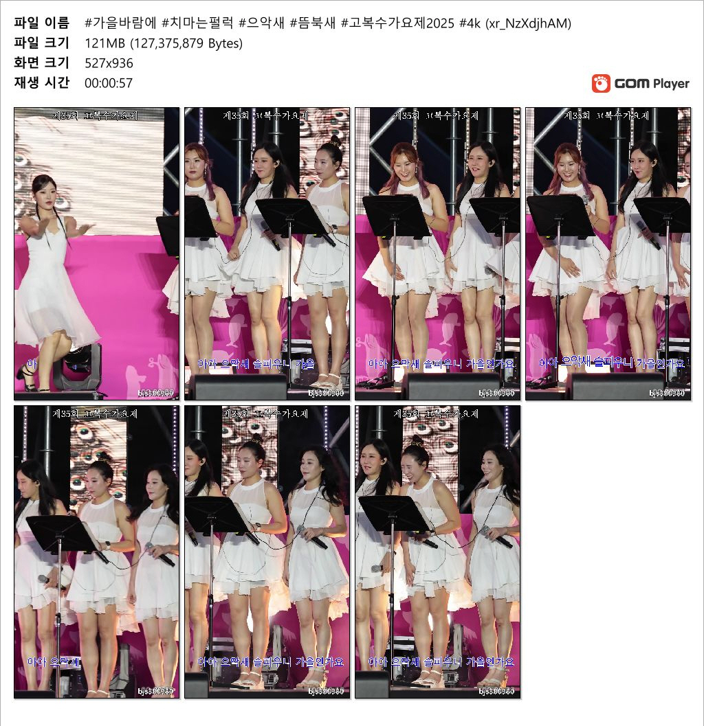 2025 고복수가요제_코러스녀 바람에 팬티노출 [유튭빛삭] 4K 미리보기 3