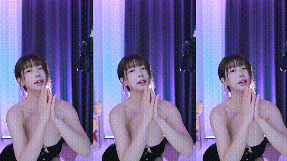 그릴래영_25.09.23 오늘자 블랙원피스/스타킹 리액션 2V 미리보기 3