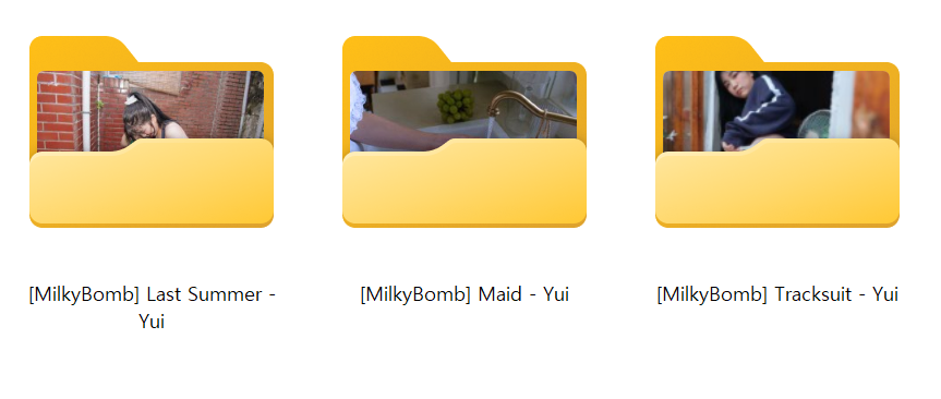 신작화보 ✨[MilkyBomb] 유이 Yui 4V [Maid/Last Summer/Tracksuit] 3폴더 11.3G 미리보기 20