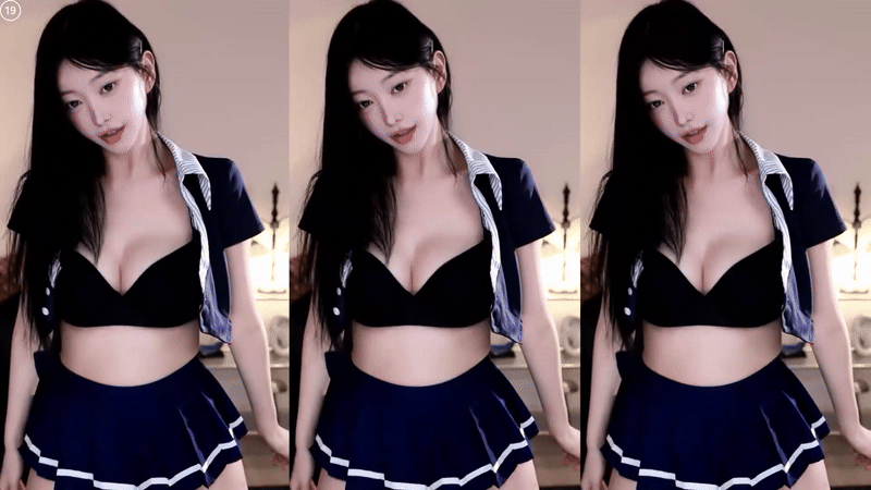 하니니 25.12.02 댄스리액션 [의상 역대급] 끈팬티 미리보기 1