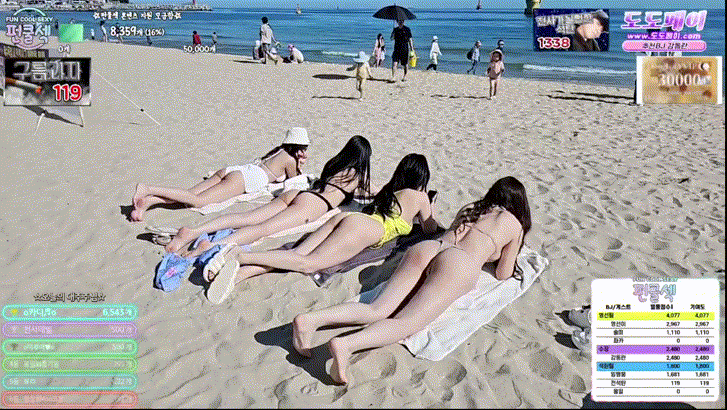 펀엔쿨 ★ 엑셀 여캠들의 비키니 방송/극T팬티+하이레그+민폐급노출 미리보기 2