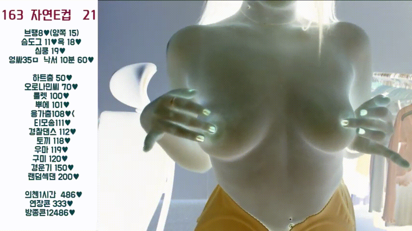 [163/자연E컵/21] 현재 방송 접은 "나디아" 꼭지노출 방송 미리보기 8