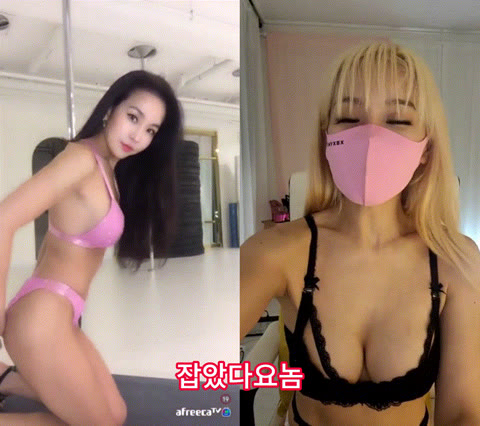 봉유진, 봉뉴진 (aooragi1) 팬더 폴댄스녀 [잡았다요놈]