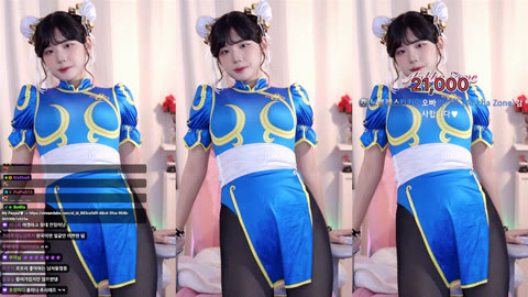 고라니율 2025.02.07 춘리복장 리액션