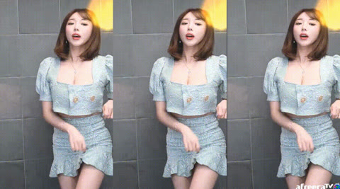 BJ지삐_원피스 댄스 중 꼭지노출