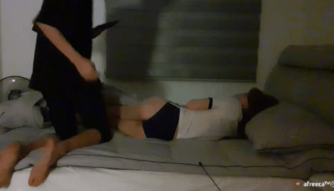 아프리카 영민 ♥마음잉 합방_뒷부분 안풀린거 [허벅지만지고 꼴려서 덮침]