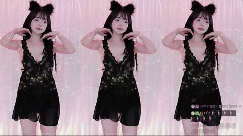 이유란_25.09.23 섹시캣 란제리 리액션