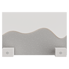Headboard with a 3D panel for a children's room.