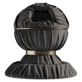 Striped pleated chiffon fabric.