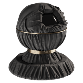 Striped pleated chiffon fabric.